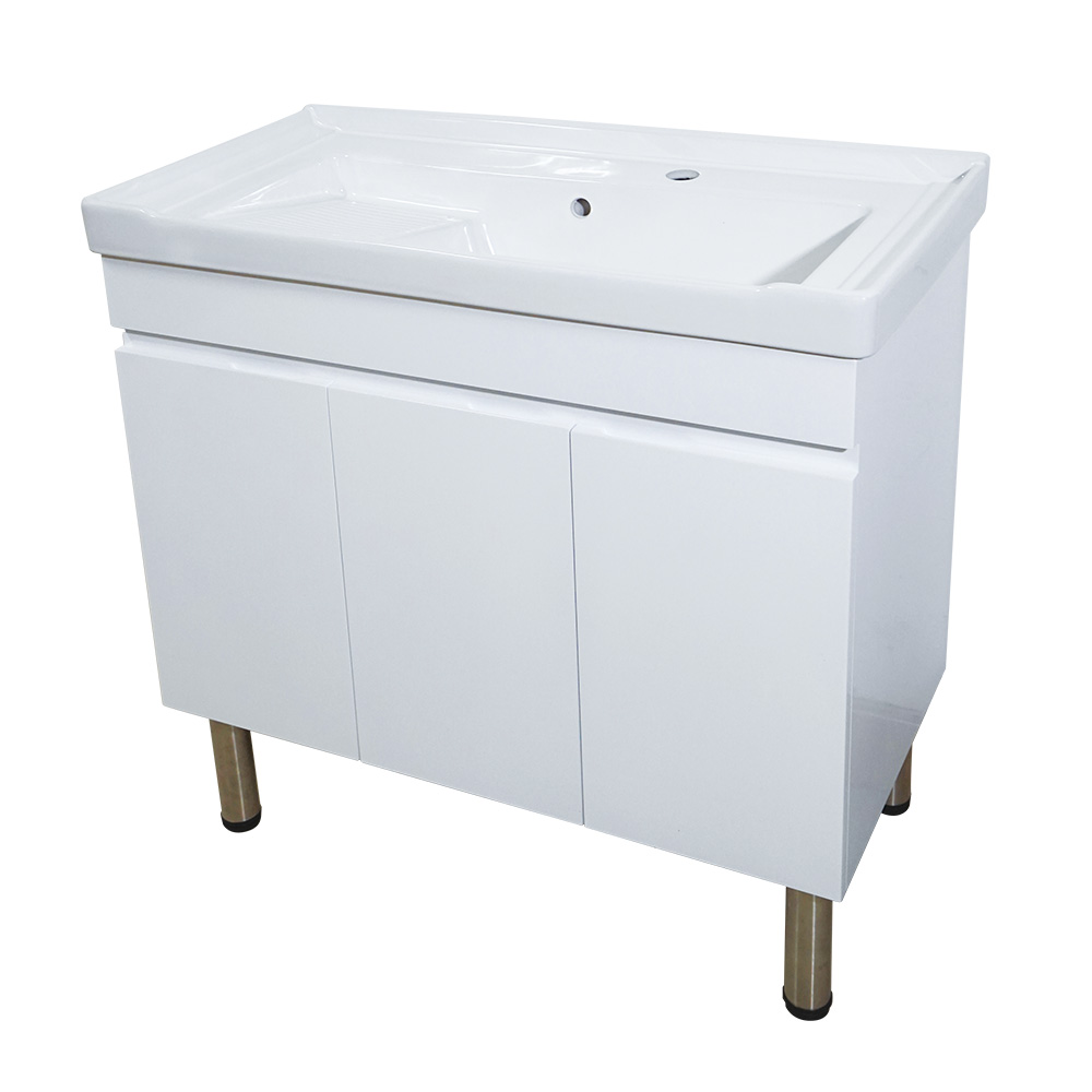 MrBear 洗衣槽含不銹鋼造型櫃 | MrBear 名品衛浴